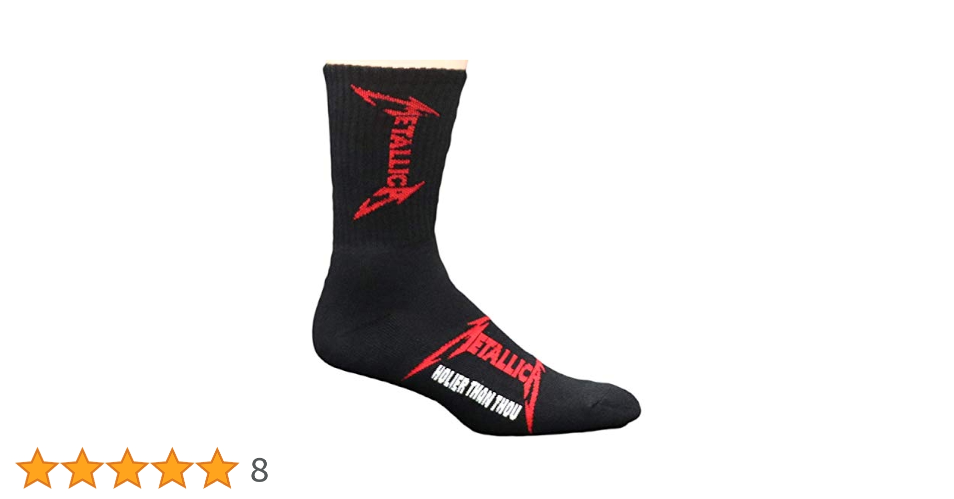 MOXY Socks Black, White, Red Metallica Holier Than Thou Crew